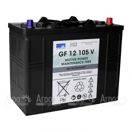 Необслуживаемый тяговый гелевый аккумулятор 12B 105 Ач GF12105V для подметальных машин Lavor в Саратове