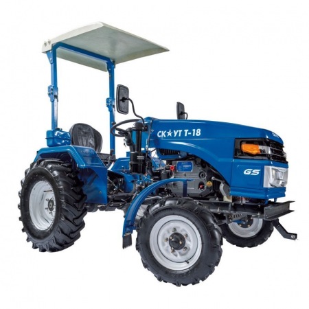 Многофункциональный минитрактор Garden Scout (Скаут) T-18 + почвофреза + навес в Саратове