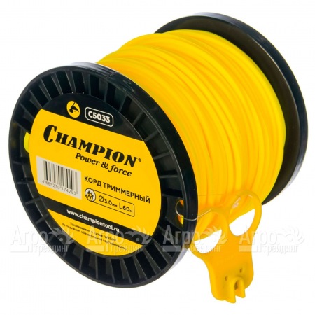 Корд триммерный Champion Star 3.0мм, 60м (звезда)+нож  в Саратове