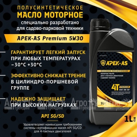 Масло моторное всесезонное полусинтетическое APEK-AS Premium 5W30 (1,0л.) для 4-х тактных двигателей в Саратове