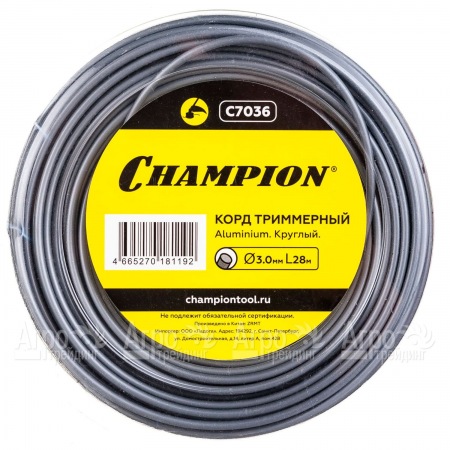 Корд триммерный Champion Aluminium 3.0мм, 28м (круглый)  в Саратове