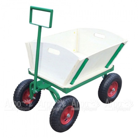 Тележка Sadovodcart четырехколесная с кузовом из фанеры в Саратове