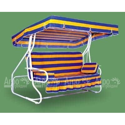 Трехместные садовые качели "ЛЮКС-М" с раскладывающейся спинкой в Саратове