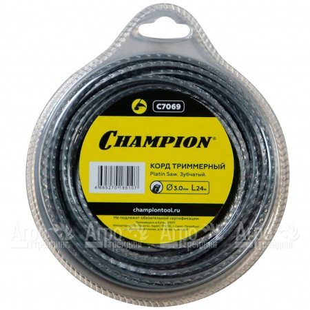 Корд триммерный Champion Platin Saw 3.0мм, 24м (зубчатый)  в Саратове