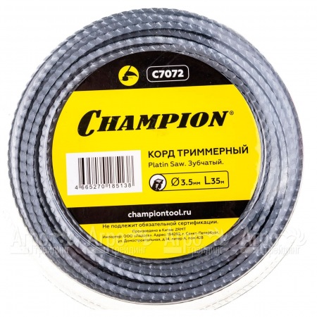 Корд триммерный Champion Platin Saw 3.5мм, 35м (зубчатый)+нож  в Саратове