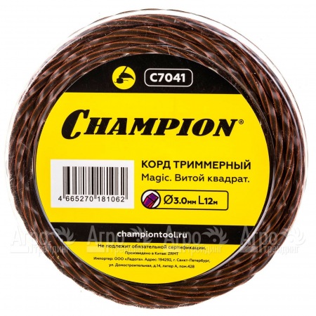 Корд триммерный Champion Magic 3мм, 12м (витой квадрат)  в Саратове