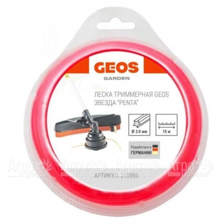 Леска триммерная звезда GEOS by Al-Ko Penta 3.0 мм, 15 м в блистере  в Саратове