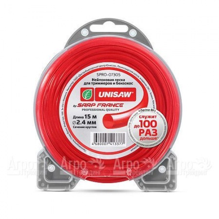 Леска триммерная 2.4 мм 15 м круглая Unisaw  в Саратове