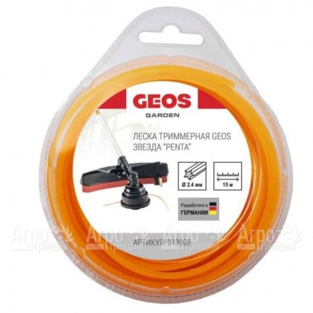 Леска триммерная звезда GEOS by Al-Ko Penta 2.4 мм, 15 м в блистере  в Саратове