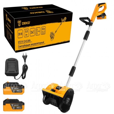Снегоуборщик аккумуляторный DEKO ST21V 2х5 Ач  в Саратове