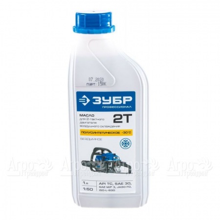 Масло полусинтетическое Зубр Премиум 1 л для 2-х тактных двигателей в Саратове