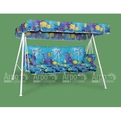 Трехместные садовые качели "СТАНДАРТ-М" с раскладывающейся спинкой в Саратове