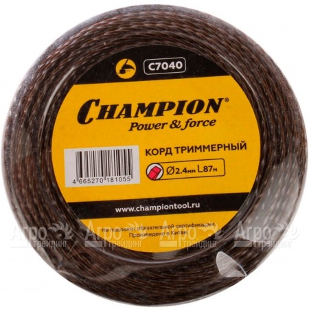 Корд триммерный Champion Magic 2.4мм, 87м (витой квадрат)+нож  в Саратове