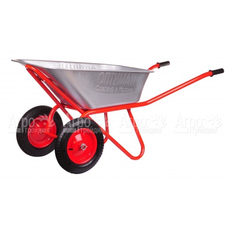 Строительная тачка Оптимал двуколесная 110 л красная в Саратове