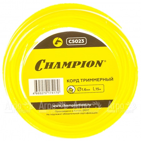 Корд триммерный Champion Star 1.6мм, 15м (звезда) в Саратове