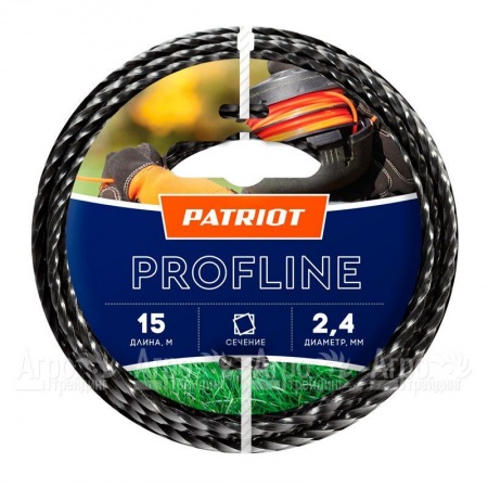 Леска триммерная Patriot Profline D 2.4 мм L 15 м в Саратове