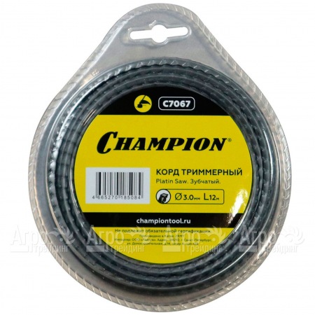 Корд триммерный Champion Platin Saw 3.0мм, 12м (зубчатый)  в Саратове