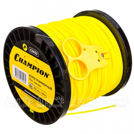 Корд триммерный Champion Star 2.4мм, 90м (звезда)+нож  в Саратове