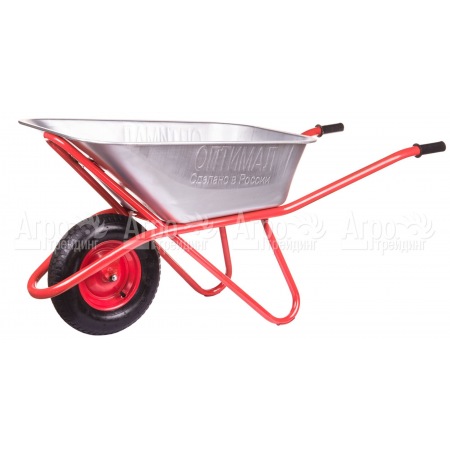 Строительная тачка Оптимал одноколесная 110 л красная в Саратове