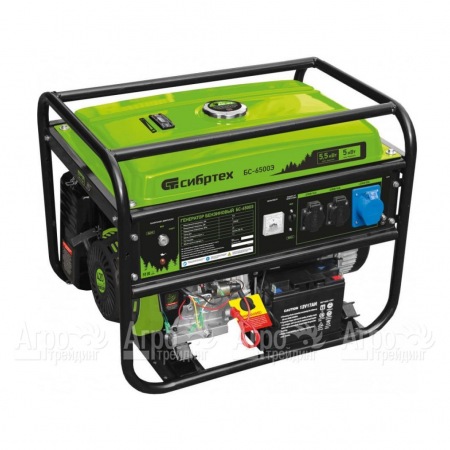 Бензогенератор Сибртех БС-6500Э 5 кВт в Саратове